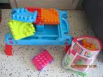 Table d'apprentissage Mega Bloks + 80 blocks, Enlèvement ou Envoi, Comme neuf, Megabloks
