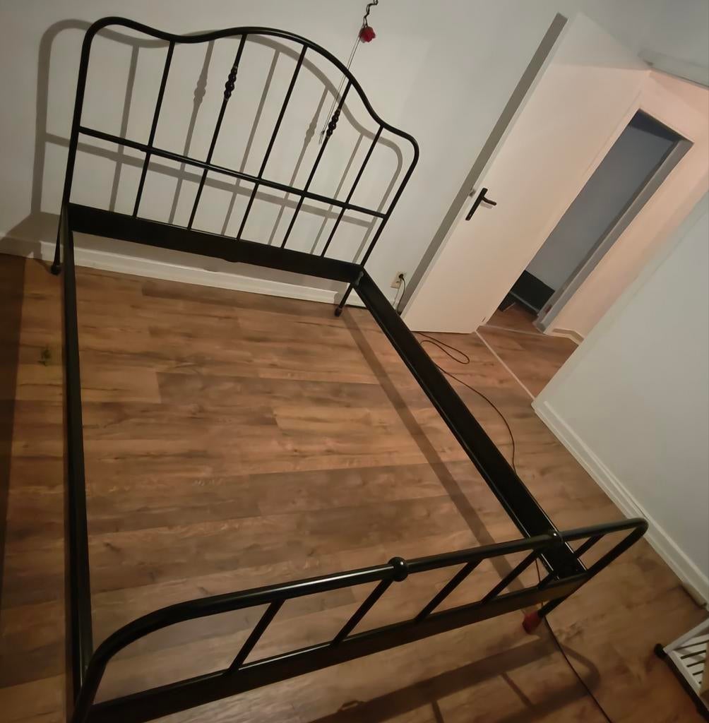 Bedframe 1m60x200, Enlèvement, Deux personnes, 160 cm, Noir