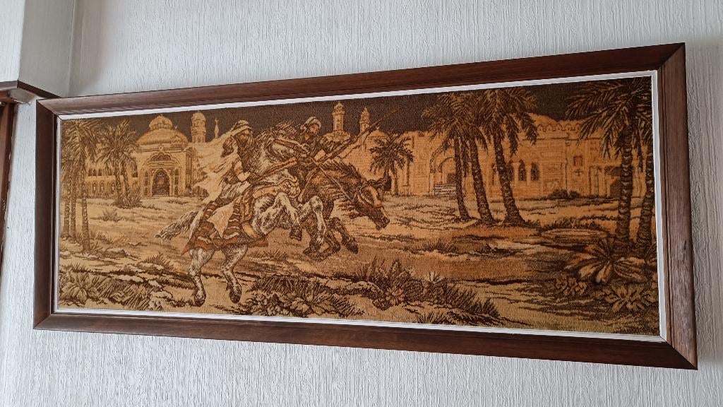 arabisch wandtapijt in kader, Enlèvement