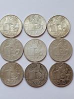 (bieden) 9x 50 Francs 1948-1951 Prins Karel, Postzegels en Munten, Munten | België, Ophalen of Verzenden, Zilver, Zilver