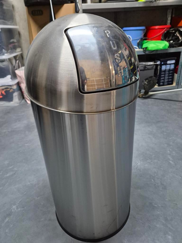 Inox vuilnisemmer, prullenbak, Ophalen, Inox