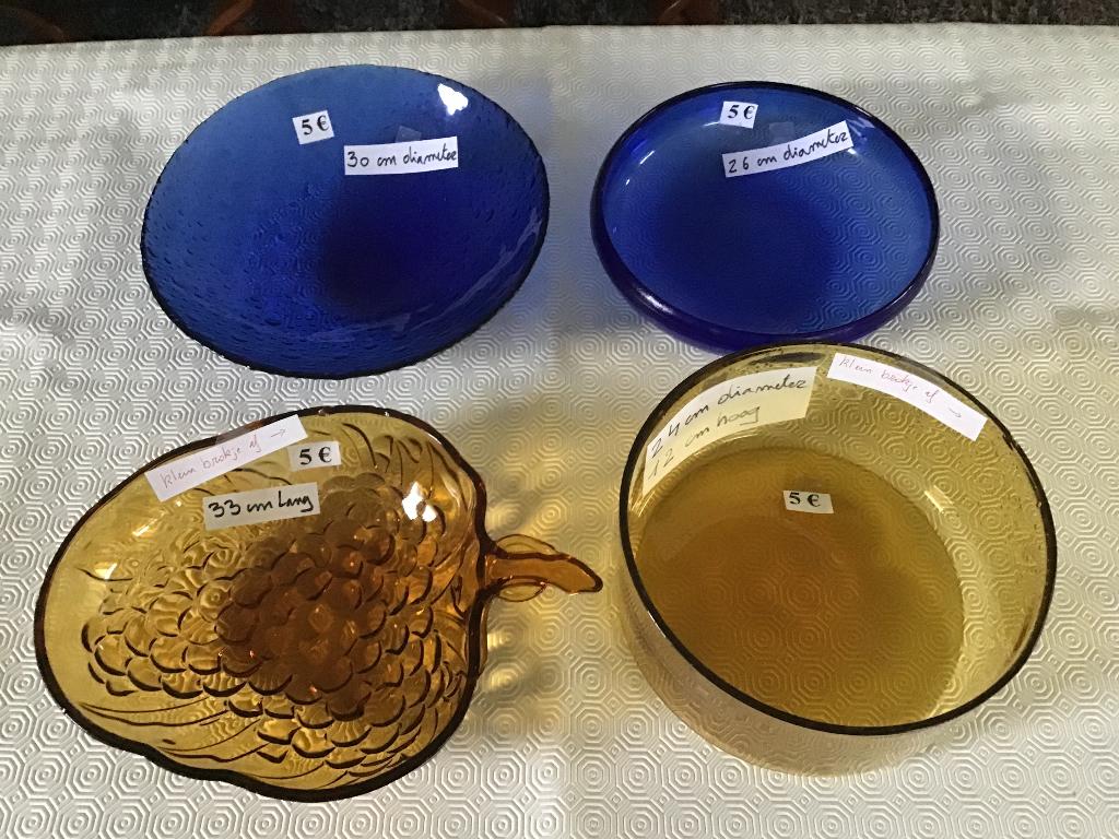 6 magnifiques bols en verre pour seulement 5 euros par bol, Enlèvement ou Envoi, Comme neuf