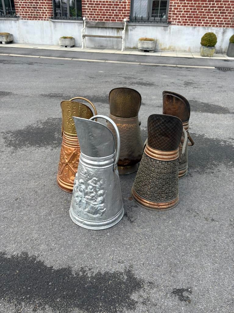 Antieke koolemers te koop In zink en koper, Enlèvement, Comme neuf