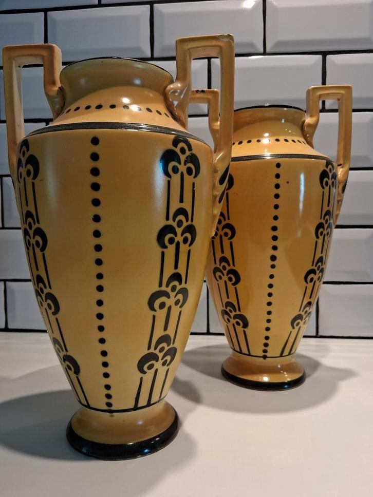 Koppel vazen: Charles Catteaux, Antiek en Kunst, Antiek | Vazen, Ophalen of Verzenden