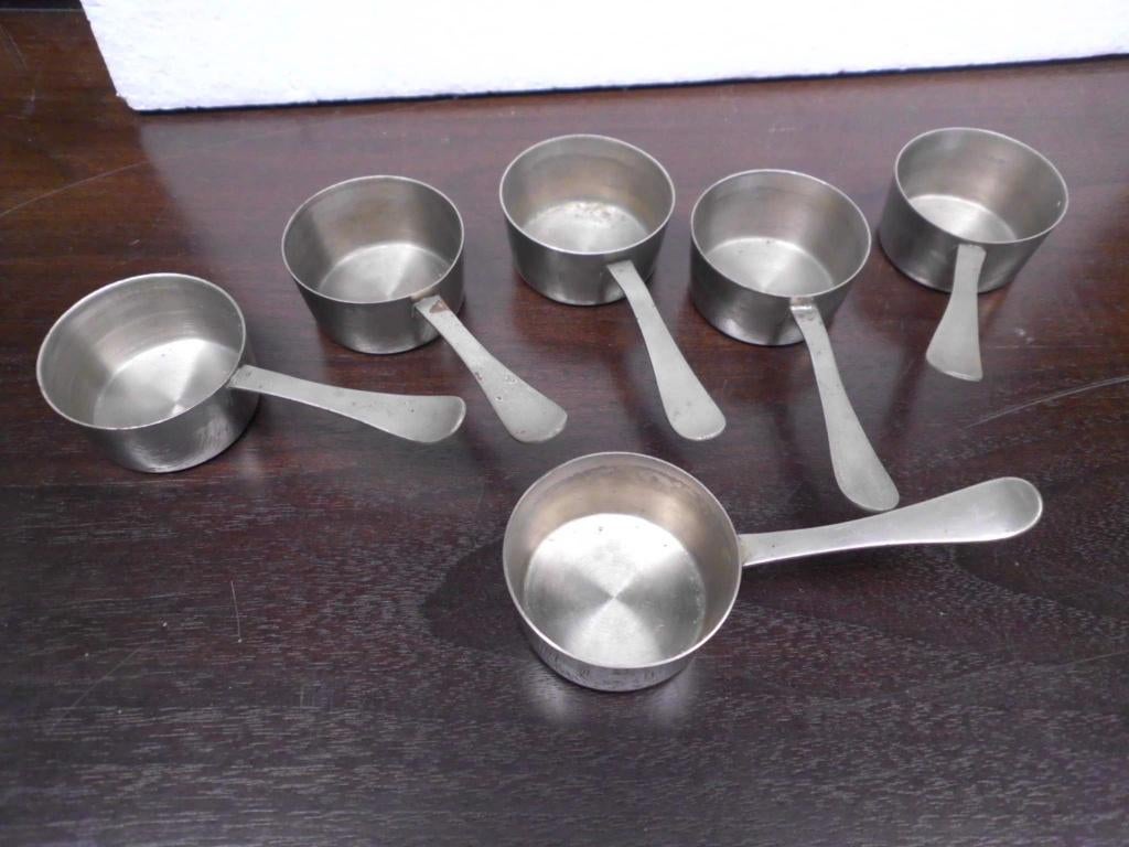 6 mini pannetjes embleme vissen, Ophalen of Verzenden, Gebruikt, Overige typen