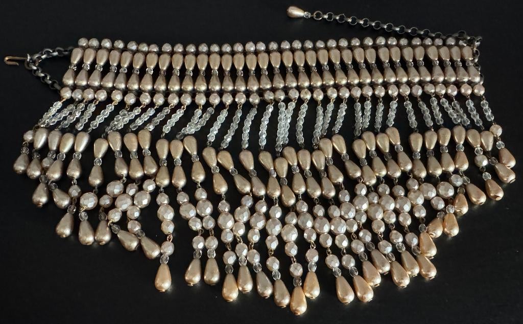 Collier Vintage Ras de Cou Années 1960, Bijoux, Sacs & Beauté, Bijoux anciens, Enlèvement ou Envoi, Autres matériaux, Collier