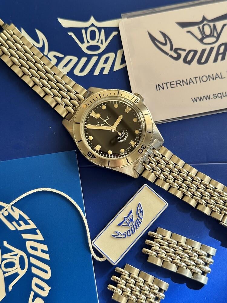 Squale Super Squale 38mm, Bijoux, Sacs & Beauté, Montres | Hommes, Enlèvement ou Envoi, Acier, Montre-bracelet, Autres marques