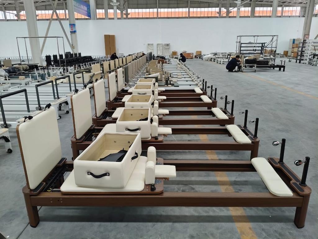 Réformateur en aluminium avec motif en bois, Sports & Fitness, Yoga & Pilates, Enlèvement