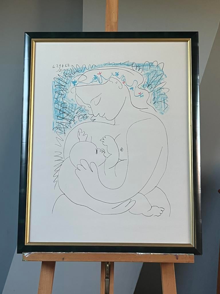 Picasso La Grande Maternite’, Antiek en Kunst, Kunst | Schilderijen | Abstract, Ophalen of Verzenden