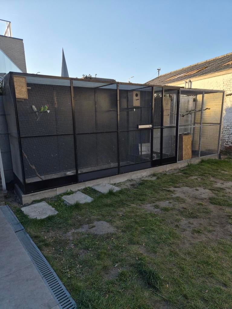 Voliere te koop met midden een sas in, Ophalen