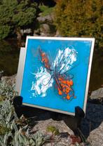 Deurklink deurgreep keramiek Vintage orange blauw, Enlèvement