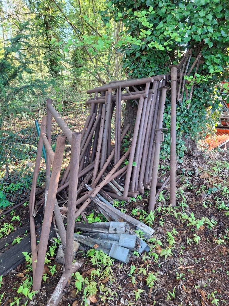 Mets schragen / stelling 7 stuks, Doe-het-zelf en Bouw, Steigers, Ophalen, Gebruikt