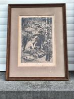 Gravure signe auguste donnay, Enlèvement ou Envoi