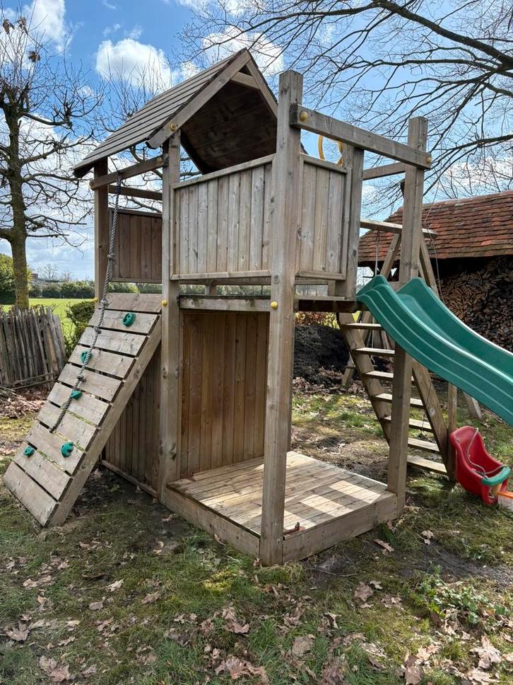 Speeltoestel - speelhuisje - schommel - schuifaf, Enfants & Bébés, Jouets | Extérieur | Aires de jeux, Comme neuf, Balançoire