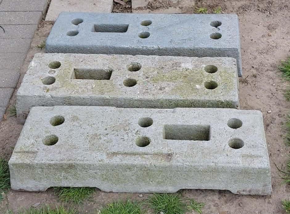 kunststoffen voeten voor hekwerk 3 stuks, Tuin en Terras, Tuinhekken en Hekwerk, Ophalen, Gebruikt, Kunststof, Overige typen