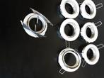 8 witte inbouw spot armatuur, Maison & Meubles, Lampes | Spots, Enlèvement, Encastré(e)