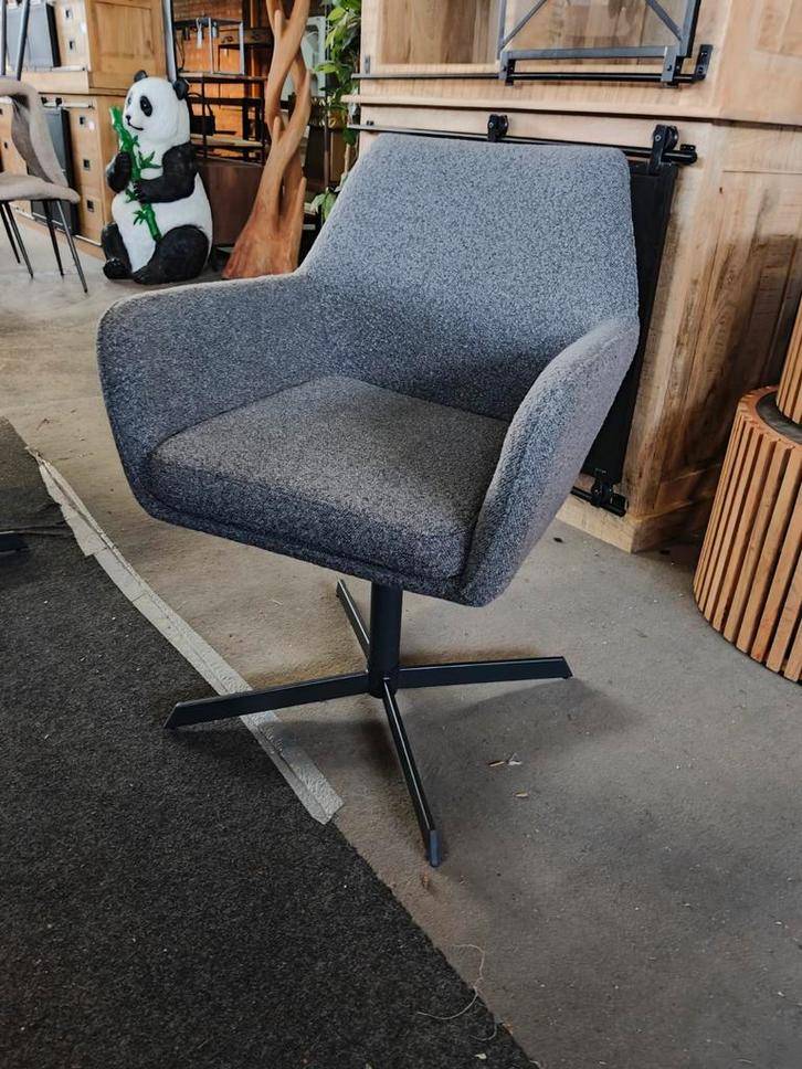 Stoel draaibaar donkergrijs (outlet), Huis en Inrichting, Woonaccessoires | Overige, Nieuw, Ophalen