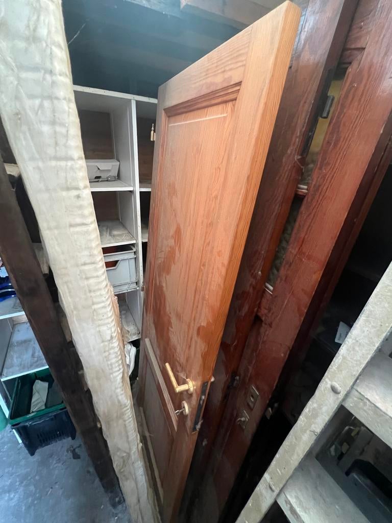 Volhouten deur incl klink - gebruikt, Ophalen, Gebruikt, Minder dan 80 cm, Binnendeur