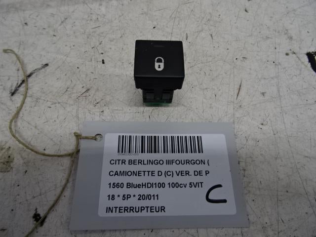 SCHAKELAAR Citroën Berlingo (01-2008/06-2018) (96582880XT), Gebruikt, Citroën