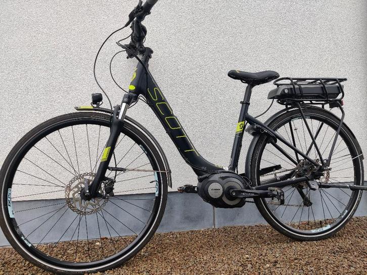Vélo électrique unisexe Scott E-Sub Tour, Vélos & Vélomoteurs, Vélos électriques, Utilisé, Autres marques, 47 à 51 cm, 50 km par batterie ou plus