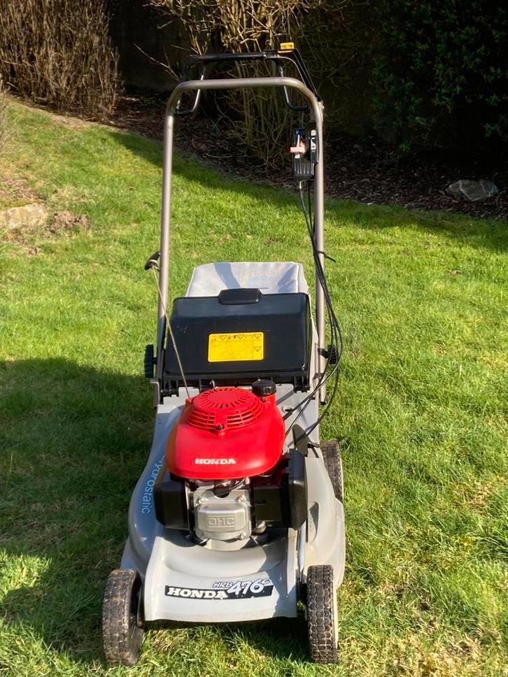Benzinemaaier Honda HRB476c, Tuin en Terras, Grasmaaiers, Gebruikt, Opvangzak, Ophalen