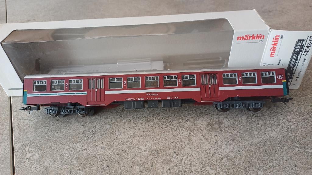(3V) Märklin 43542-3 NMBS avec éclairage, Neuf, Enlèvement ou Envoi, Courant alternatif, Wagon