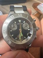 Horloge Cartier 21 Chronoscaph 2424, Handtassen en Accessoires, Overige merken, Staal, Gebruikt, Staal