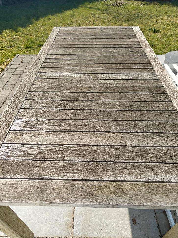 Tuintafel, Tuin en Terras, Tuintafels, Gebruikt, Rechthoekig, Teakhout, Ophalen