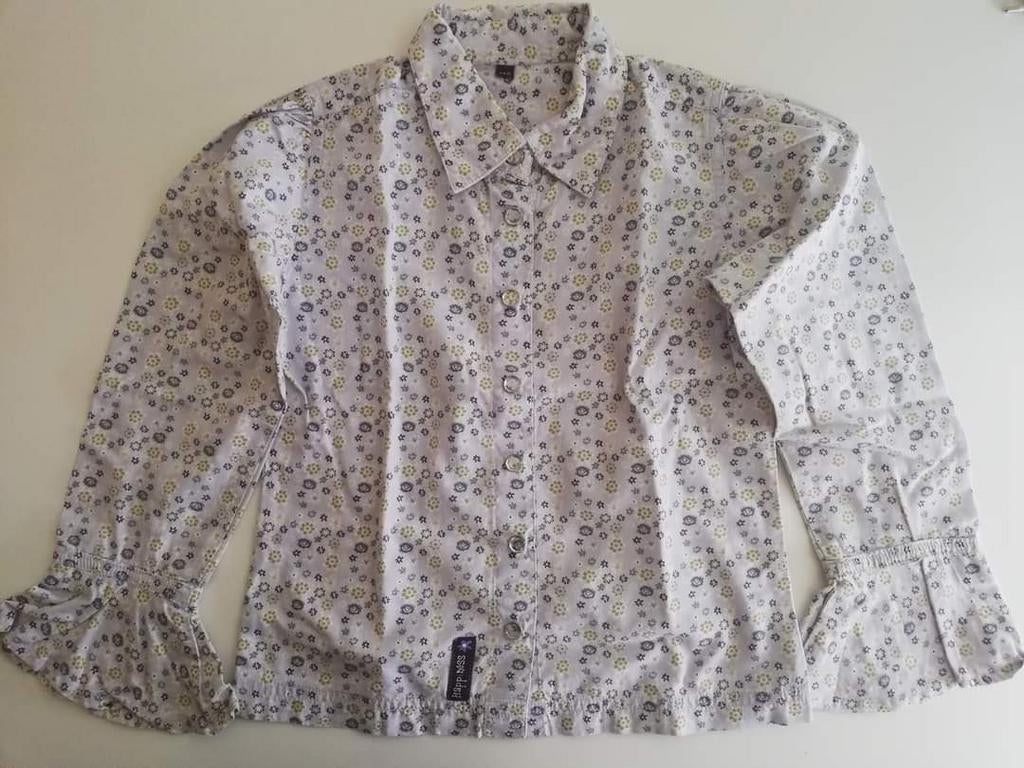 Bloemenbloesje maat 128, Kinderen en Baby's, Kinderkleding | Maat 128, Ophalen of Verzenden, Zo goed als nieuw, Meisje, Overhemd of Blouse