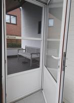 Vliegendeur in witte aluminium, Ophalen, Gebruikt, 80 tot 100 cm, Hordeur