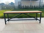 Moderne Houten Bank met Industrieel Frame, Maison & Meubles, Chaises, Neuf, Modern, Scandinavisch, Enlèvement, Bois