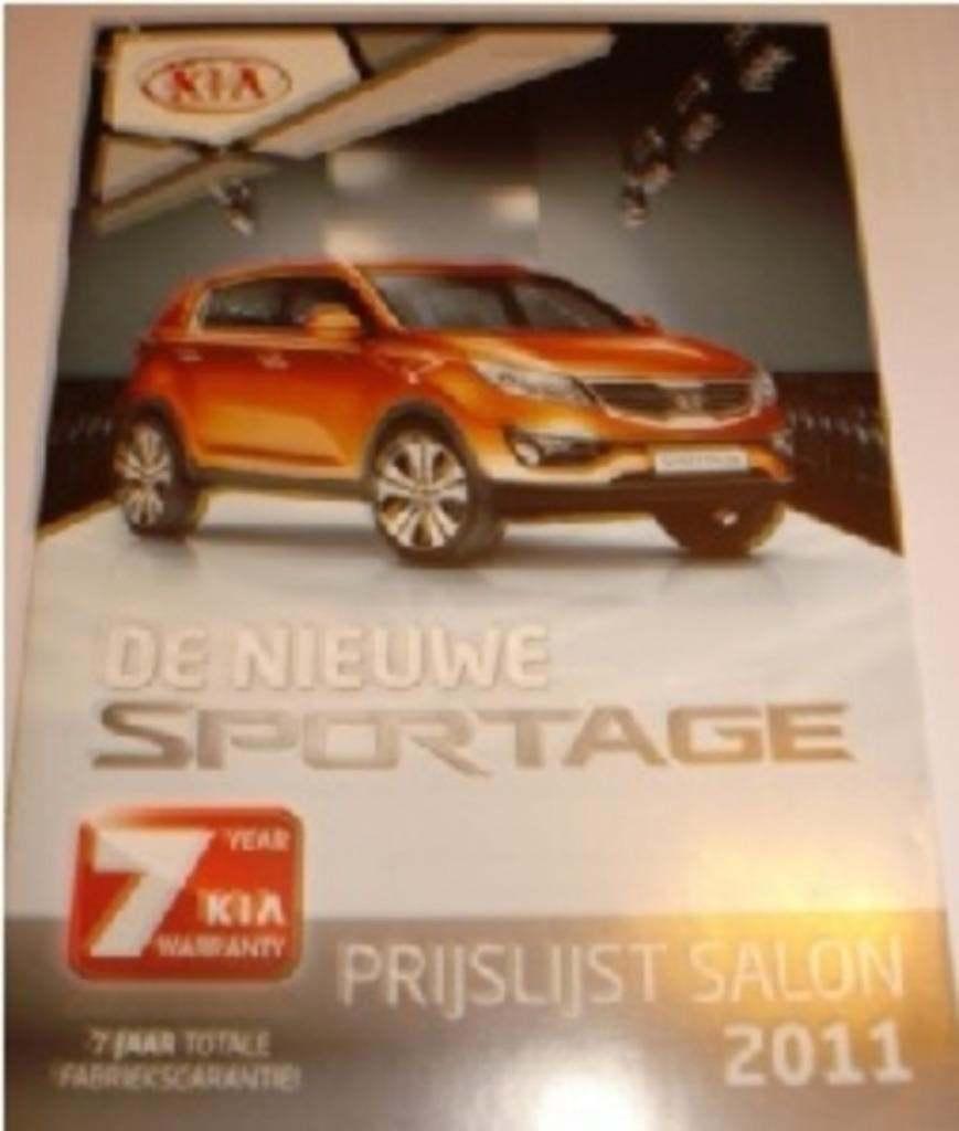 Kia Prijslijst 2011 Brochure Catalogue Prospekt, Livres, Autos | Brochures & Magazines, Comme neuf, Autres marques, Envoi