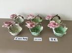 6 mooie kleine bloem schaaltjes in porselein aan 5 €/stuk, Antiek en Kunst, Ophalen of Verzenden