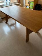Volle eiken tafel met 2 stoelen, Ophalen, Gebruikt, Eikenhout, 200 cm of meer