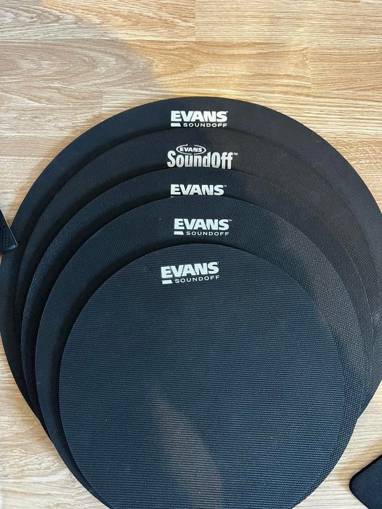 Dempmatten Evans SoundOff + cymbalen dempers, Muziek en Instrumenten, Drumstellen en Slagwerk, Ophalen, Gebruikt, Overige merken