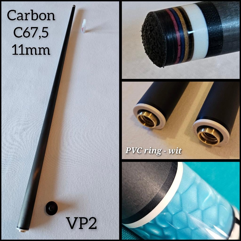 Carbon Fiber C67,5 Navigator SX - 11mm top voor Longoni VP2, Enlèvement ou Envoi, Neuf, Queue ou Boules