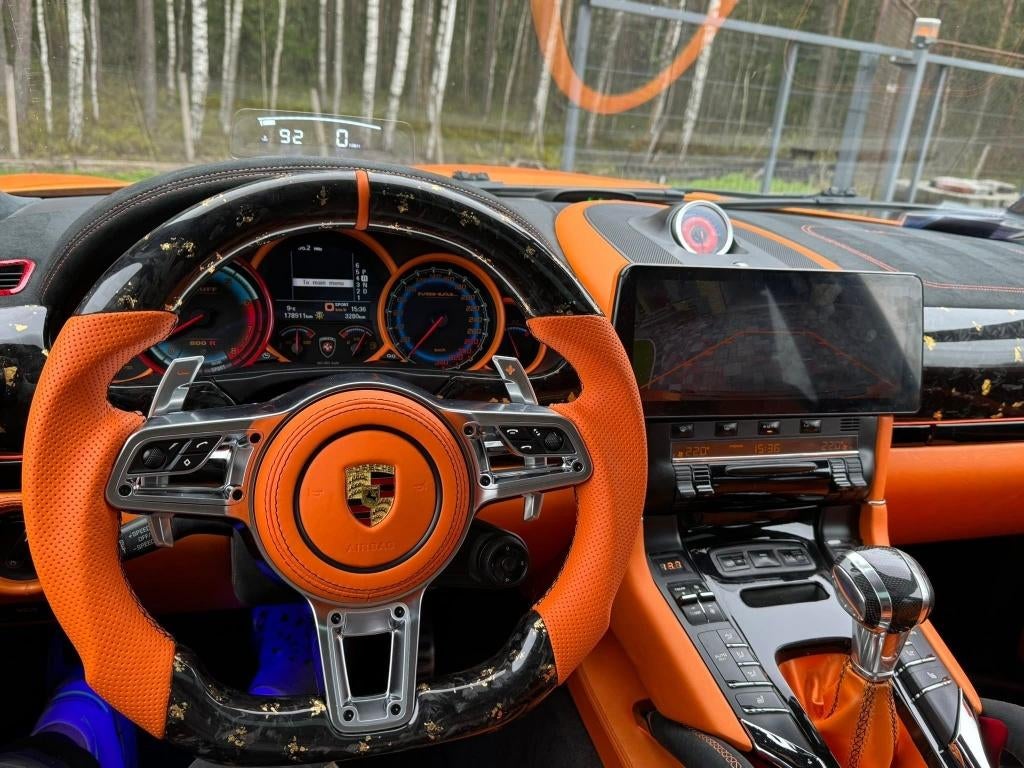 Volant en carbone forgé Porsche amélioré en cuir orange, Autos : Pièces & Accessoires, Commande, Porsche, Neuf, Enlèvement ou Envoi