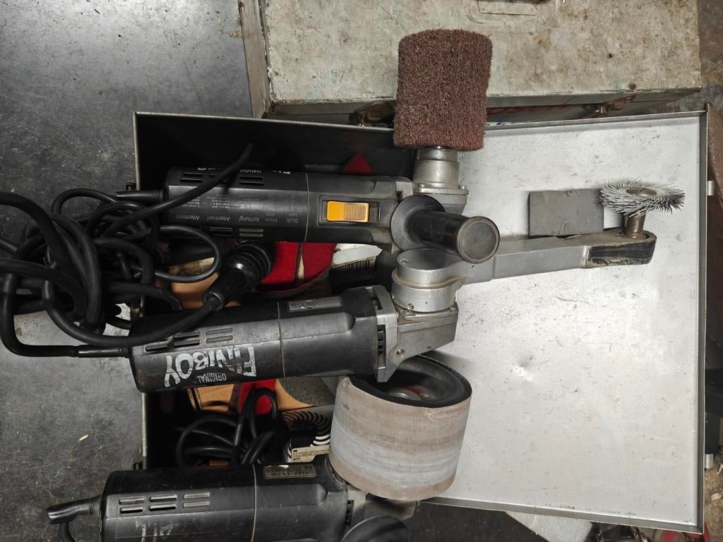 RVS schuur en poetsmachine fineboy, Bricolage & Construction, Outillage | Ponceuses, Enlèvement