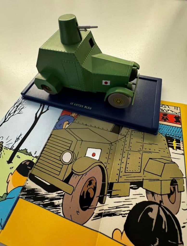 Kuifje auto 1:43 de gepantserde wagen uit de blauwe lotus, Enlèvement ou Envoi, Tintin, Comme neuf