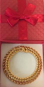 Bracelet maille américain original 18k, Bijoux, Sacs & Beauté, Bracelets, Enlèvement ou Envoi, Jaune, Or