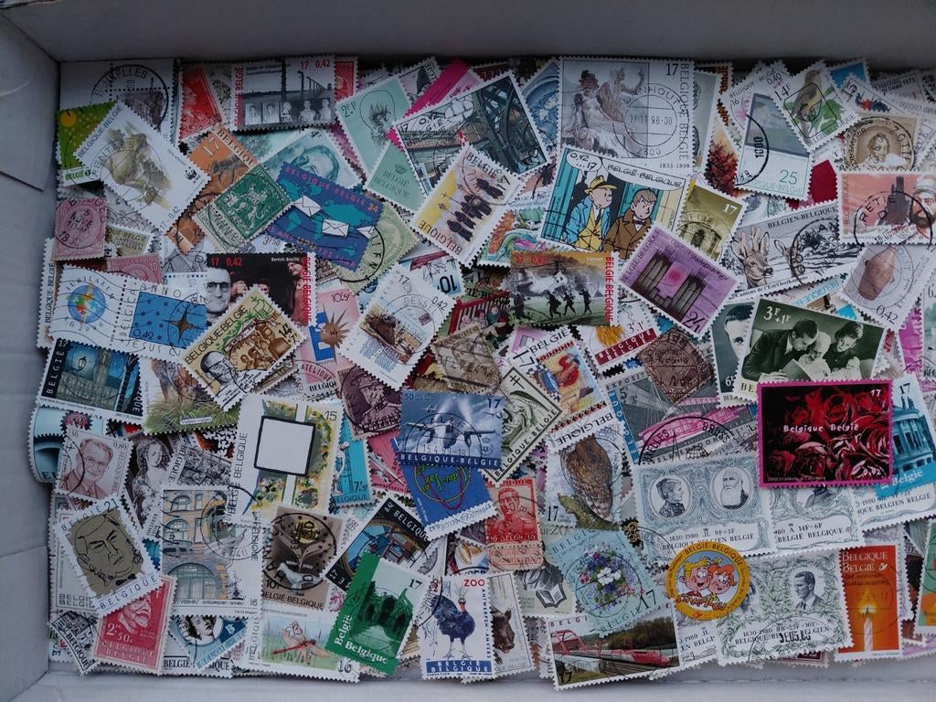 België - 4000 gestempelde postzegels - Gratis verzending, Timbres & Monnaies, Timbres | Albums complets & Collections, Enlèvement ou Envoi