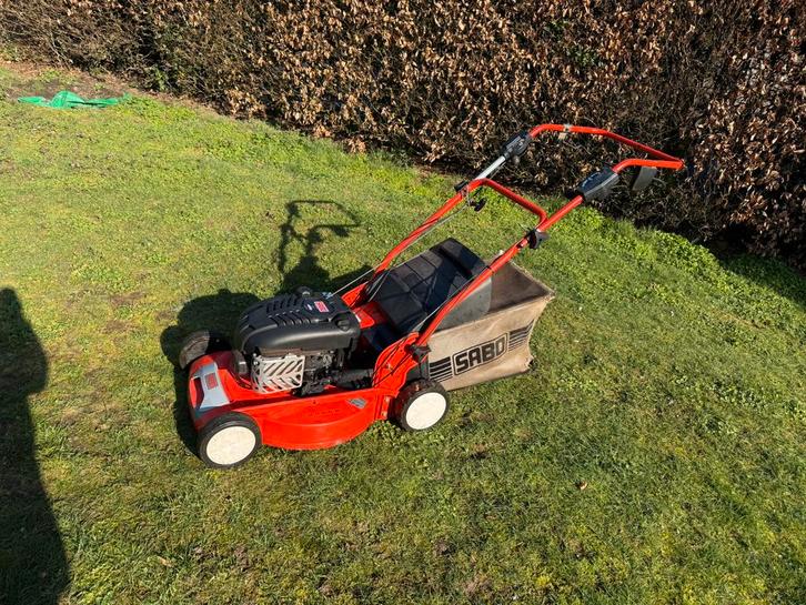 Sabo grasmaaier met aluminium maaidek, Tuin en Terras, Grasmaaiers, Opvangbak, Ophalen