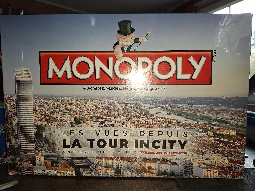 MONOPOLY LES VUES DEPUIS LA TOUR INCITY, Cinq joueurs ou plus, Enlèvement ou Envoi, Utilisé, Hasbro