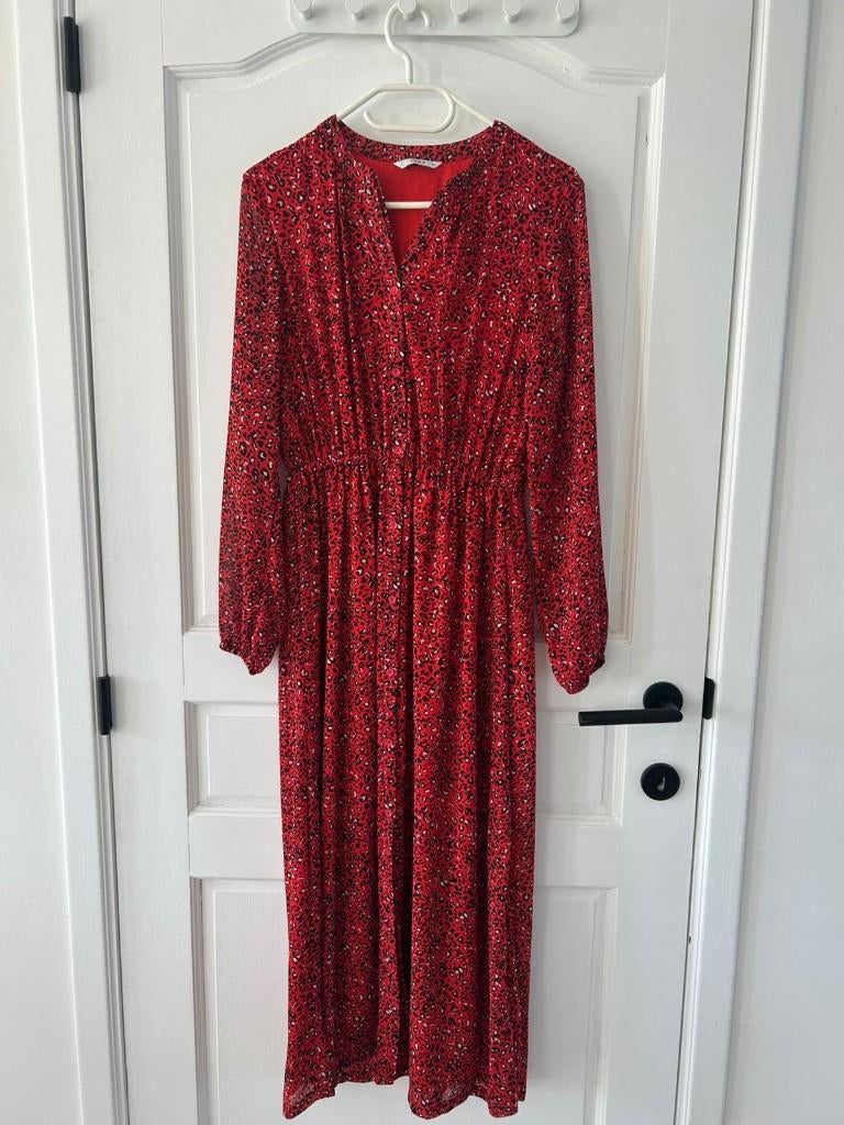 Lange Jurk Rood Only M, Maat 38/40 (M), Only, Nieuw, Ophalen of Verzenden