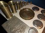 Tin 92%, maatbeker, schoteltjes, gewicht 3,228 kg, Antiek en Kunst, Antiek | Tin, Ophalen of Verzenden