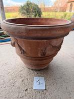 TOP LOT  14 Italiaanse terracotta bloempotten - oa IMPRUNETA, Ophalen, Gebruikt, 40 cm of meer, Rond