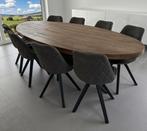 Grande table ovale en bois 8 personnes, Maison & Meubles, Enlèvement, Ovale, Métal