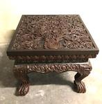 Bijzet tafel Chinees 50 x 50 handgesneden antiek😍👌💎😘🤗, Antiek en Kunst, Ophalen of Verzenden