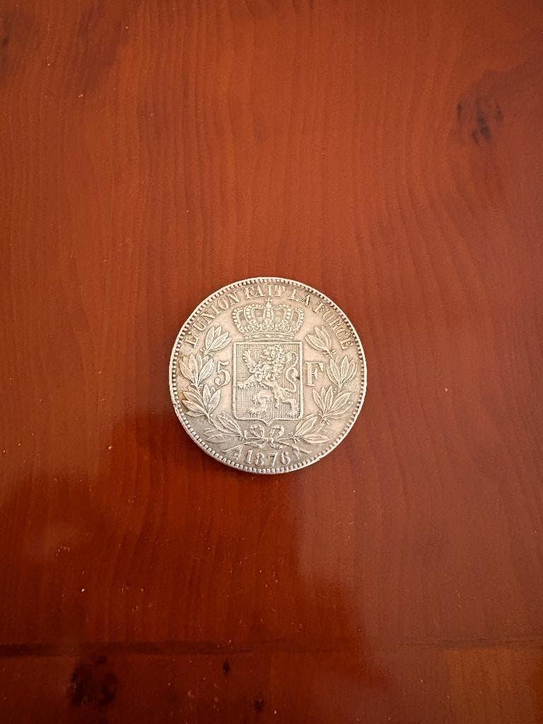 5 francs Léopold 1876, Enlèvement ou Envoi, Argent