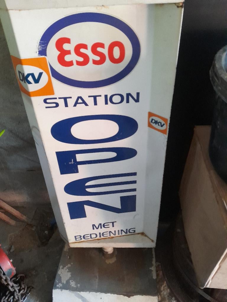 Antiek reclame bord garage, Ophalen, Gebruikt, Reclamebord